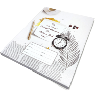 Hearts Floral Binding Khata White 120 Page