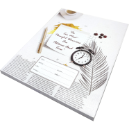 Hearts Floral Binding Khata White 200 Page