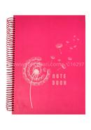 Hearts Panel Notebook Flower Design (Pink Color)