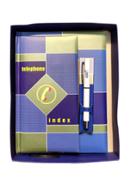 Heart's Premium Gift Box (Notebook, Telephone index and Pen) - Blue
