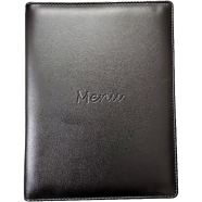 Hearts Restaurant Menu Folder Ring-Black