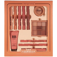 HengFang Makeup BB Cream Liquid Eyeliner Eyebrow Pencil Mascara Lipstick Eyeshadow Blush Powder Cosmetics full set Gift Box