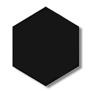 Hexagon Canvas 6 inch Black