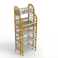 Hexagonal Standard kitchen Rack 5 Step Gold - 937061