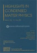 Highlights in Condensed Matter Physics - Volume-695