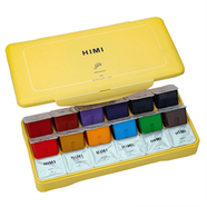 Himi Gouache Paint Set- 30ml 18colors Jelly Cup (Yellow Box)