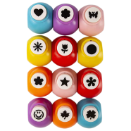 Hobby Tek Craft Punch Punching Hole Tool For DIY Greeting Card Scrapbook and Pack Of 12