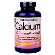 Holland And Barrett Calcium 600mg With Vitamin D3 - 250 Tablets