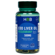 Holland And Barrett Pure Cod Liver Oil 500mg - 120 Capsules