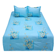 HomeTex Bed Sheet Hrt Zinnia Sky - BK-HRT-1010