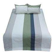 HomeTex Bed Sheet Olive Stripe - BK-C-183