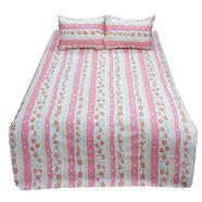 HomeTex Bed Sheet Oria Floral Pink - BK-C-166