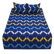 HomeTex Bed sheet Blue zigzag - BK-C-173