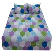 HomeTex Bed sheet Hexa Multi Swatch Green - BK-C-175