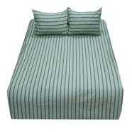 HomeTex Bed sheet Light Oliv Stripe - BK-C-177