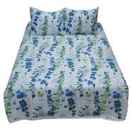 Hometex Bed Sheet Leafy Blue - BK-S-107