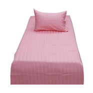 Hometex Bed Sheet Stripe Sateen Pink Junior - BS-S-104