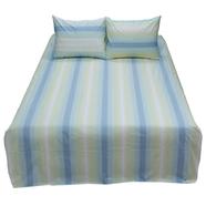 Hometex Bed Sheet Vertical Stripe Light Green - BEK-C-153