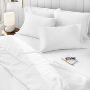 Hometex Bed Sheet White Charm Sateen - WSS-1000