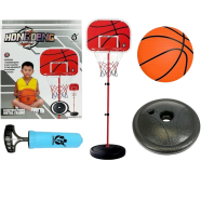 Hongdeng Basketball Play Set Toy for Kids 2 in 1 Adjustable Height 170 CM with Ball and Pumper