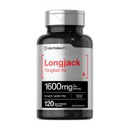 Horbaach LongjackTongkatAli 1600mg, Support male Vitality and Endurance, increase Stamina, Longifolia Root Extract Powder, USA - 120 Capsules