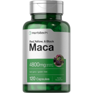 Horbaach Red, Yellow, Black Maca 4800 mg Root Capsules for Men and Women 120 Capsules - 526959429