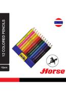 Horse Color Pencil Paper Box (12 Colors) (2 Pcs Set) - H-500