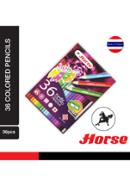 Horse Color Pencil Paper Box (36 Colors) H-2080/36