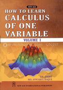 How to Learn Calculus of One Variable