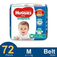 Huggies 2x Drier Dry Belt System Baby Diapers (M Size) (6-11kg) (72pcs) (Malaysia) - 145400010