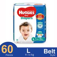 Huggies Dry Diapers Belt System Baby Diaper (L Size) (9-14kg) (60pcs) (Malaysia) - 145400006