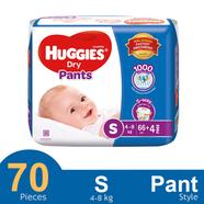Huggies Dry Pant System baby Daiper (S Size) (4-8kg) (70Pcs) - 