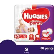 Huggies Wonder Pant System Baby Daiper (4-8 kg) (56 Pcs)