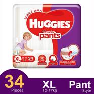 Huggies Wonder Pant System baby Daiper (XL Size) (12-17kg) (34Pcs)