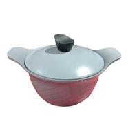 IHW Aluminum Die-cast ceramic coating Casserole 24cm Gray W/Lid High - 5015CGR24H