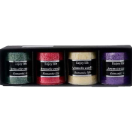 IHW Candle Set 4pcs 5x5cm 4 color Assorted - A1L22H