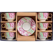 IHW Fine Bone Cup and Saucer 6 plus 6 Pcs Set - SC18T004