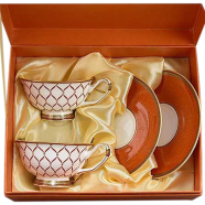 IHW Fine Bone Tea Cup and Saucer 2 plus 2=4 Pcs - S17192A