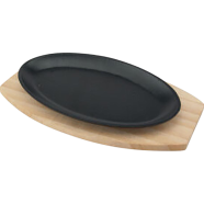 IHW Sizzling Dish with Wooden Stand - 4199