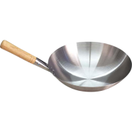 IHW Wok Pan With Wooden Handle 32 cm - 32CMWS