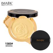 IMAGIC Oil Control Makeup Powder Moisturizing Brightening Press Powder Nature Light Waterproof Lasting Setting Loose Powder-#1383-BANANA