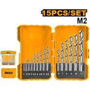 INGCO AKDL51502 HSS M2 Drill Bits Set 15 Pcs 