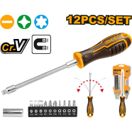 INGCO AKSDFL1208 Flexible Shaft Screwdriver Set 12 Pcs