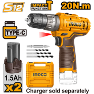 INGCO CIDLI12202 Cordless Impact Drill 