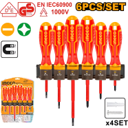 INGCO HKISD0608 Insulated Screwdriver Set 6 Pcs