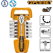 INGCO HKTS12122 Socket 1/2 Inch 12 Pcs Set 