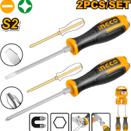 INGCO HSGT680208 Go-Through Screwdriver Set 2 Pcs 