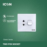 Icon Classic 2pin Socket With Switch - 1390112307