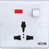 Icon Classic 3pin Multi Socket With Switch - 1390112305