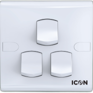 Icon Classic Three Gang One Way Switch - 1390112303